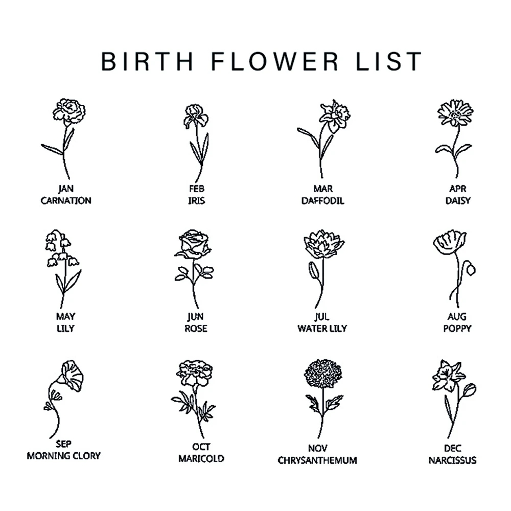 맞춤형 탄생화 목걸이, 개인 맞춤 가족 보석, 스테인리 - Birth Flower Necklace 리뷰 및 가격