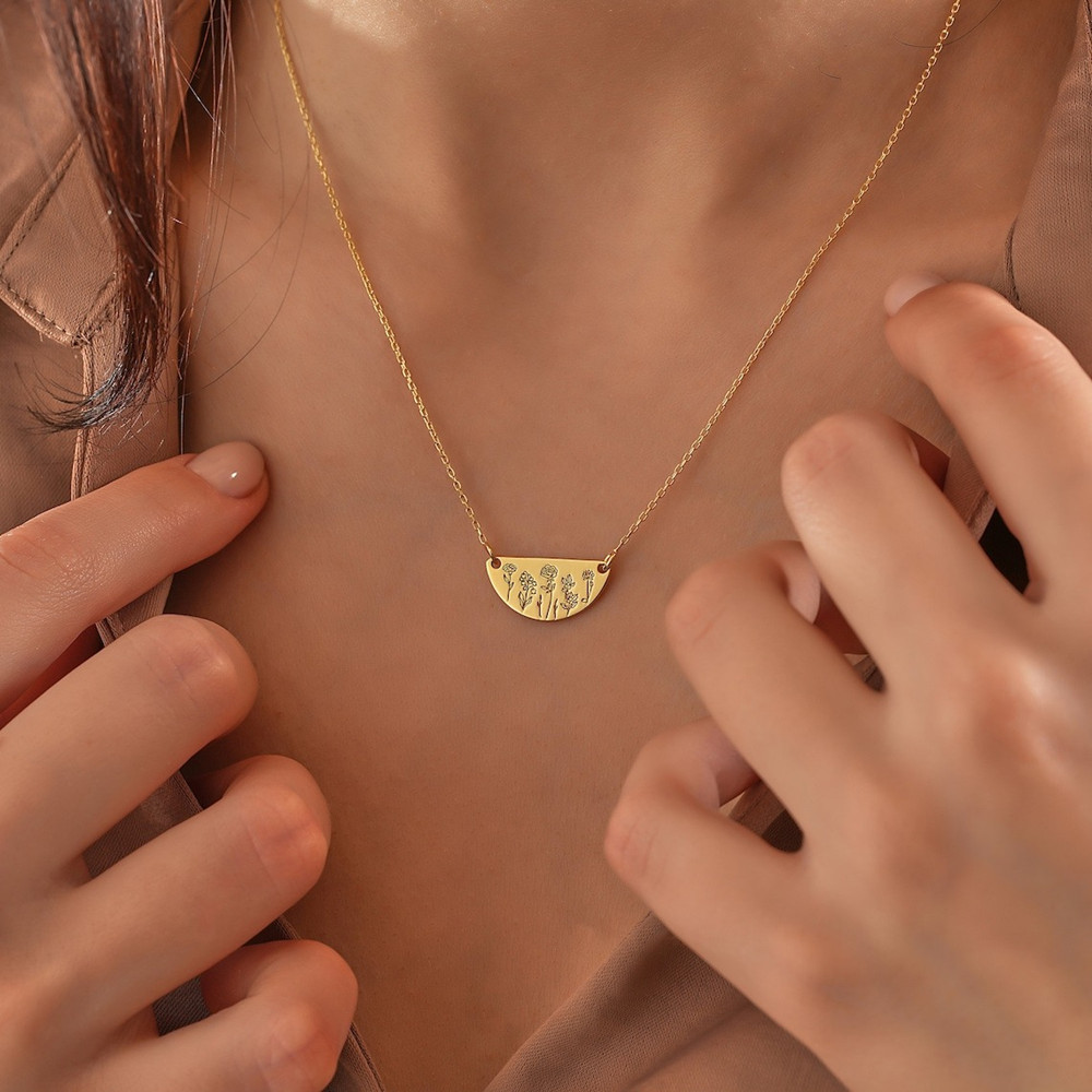 맞춤형 탄생화 목걸이, 개인 맞춤 가족 보석, 스테인리 - Birth Flower Necklace 리뷰 및 가격