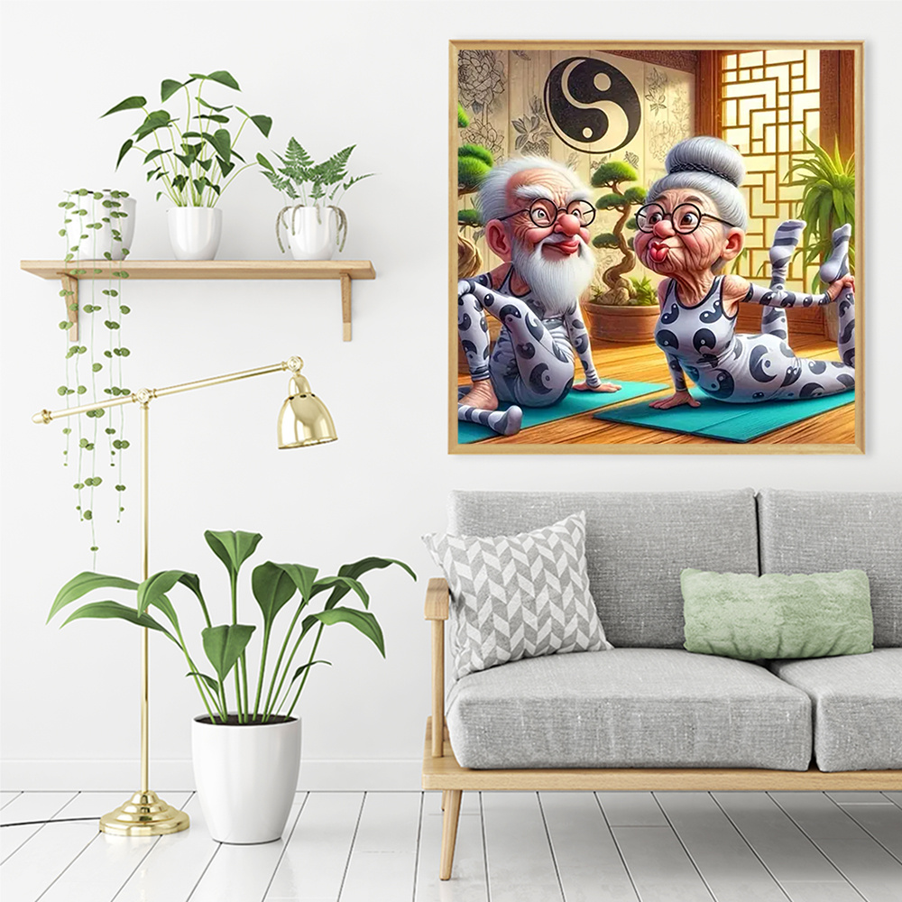 Momoart 노인 다이아몬드 모자이크 커플 초상화 전 - Photo Mosaic Print 리뷰 및 가격