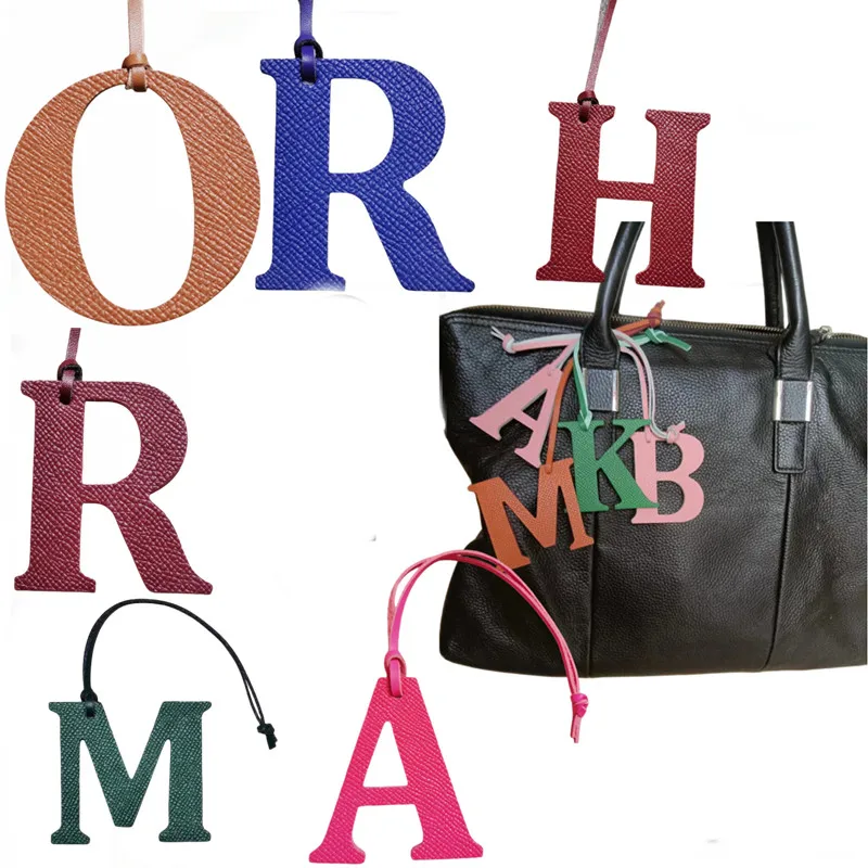 럭셔리 천연 가죽 이니셜 대문자 키체인 배낭 펜던트,  - Monogram Keychain Leather 리뷰 및 가격