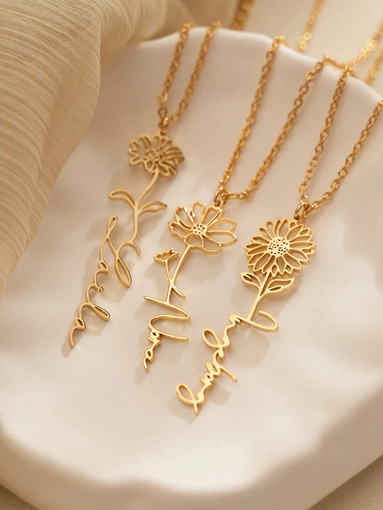 여성을 위한 맞춤형 12개월 탄생화 목걸이, 맞춤 제작 - Birth Flower Necklace 리뷰 및 가격