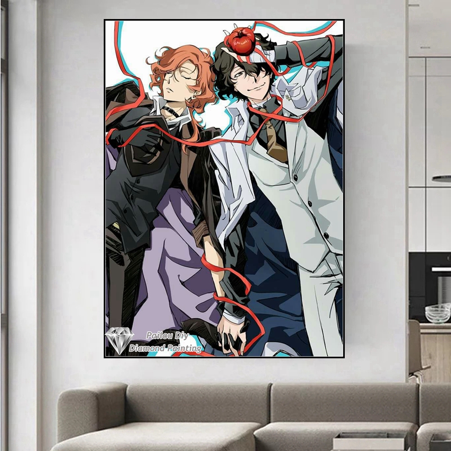 Bungou 스트레이 독 DIY 다이아몬드 페인팅 키트 - Photo Mosaic Print 리뷰 및 가격