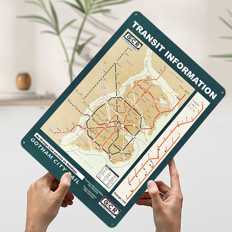 고담 시티 지도 인쇄 포스터 맞춤형 벽 예술 레트로 빈 - Custom Map Poster 리뷰 및 가격